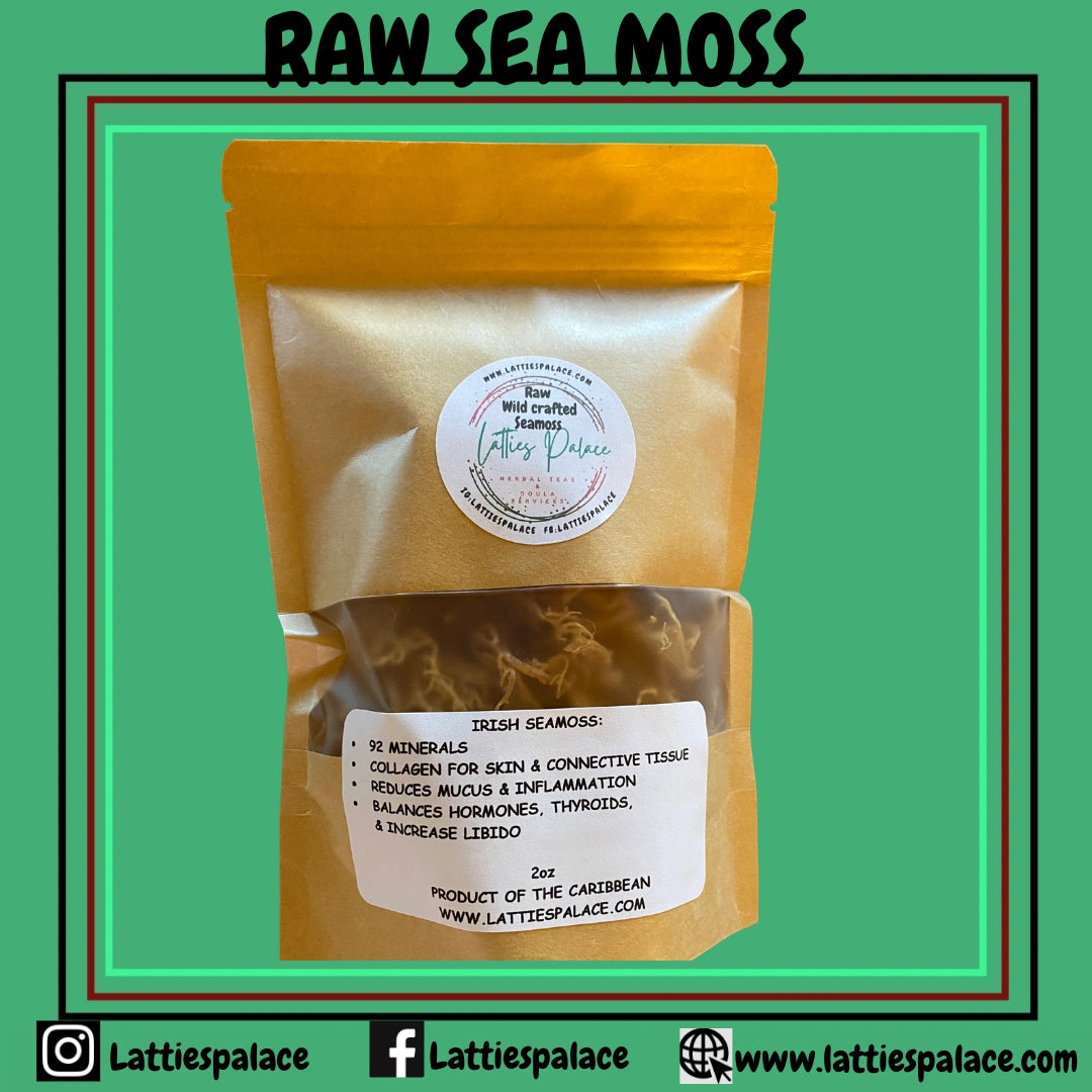 Irish Sea Moss-Raw Wildcrafted Caribbean Sea Moss – 100% Natural & Sun-Dried