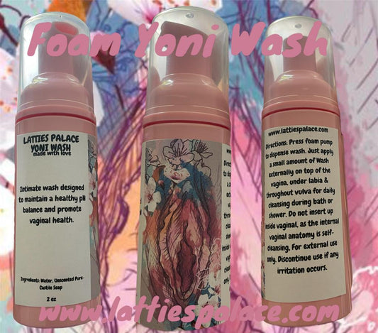 2oz Foam Yoni Wash | Unscented | 100% Natural Feminine Cleanser