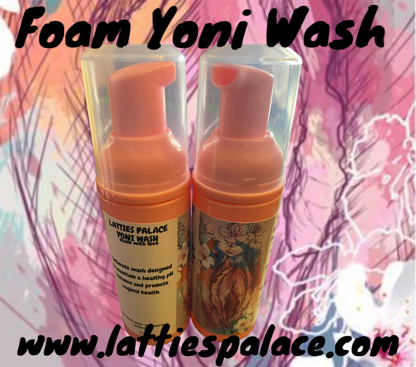 2oz Foam Yoni Wash | Unscented | 100% Natural Feminine Cleanser