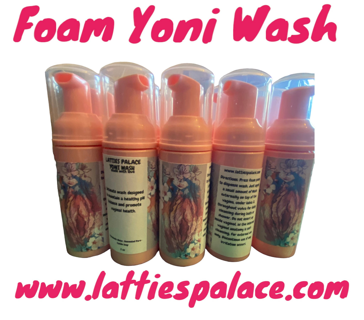 2oz Foam Yoni Wash | Unscented | 100% Natural Feminine Cleanser