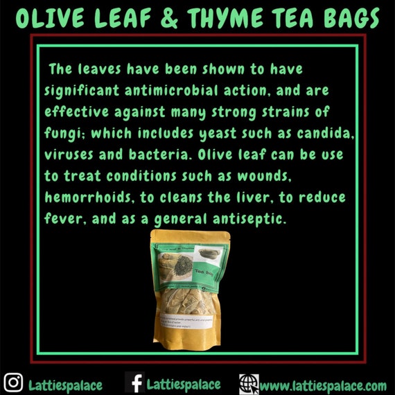 Olive leaf & Thyme Tea bags-antiviral blend -organic