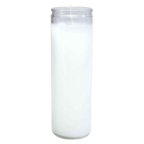 WHITE CANDLE - 5-7 Days Ritual Burn - Hand-Poured - Ceremony - Wedding - Sacred - Stretchmarksbegone