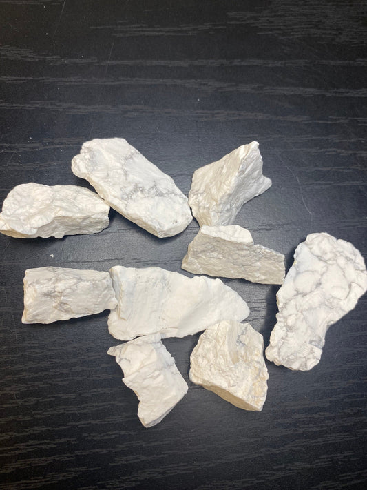 Howlite Raw Gemstones - Stretchmarksbegone