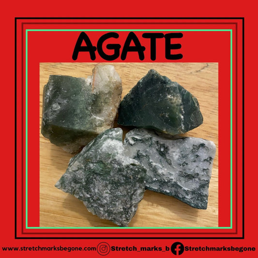 AGATE(Moss) Raw Gemstones - Stretchmarksbegone