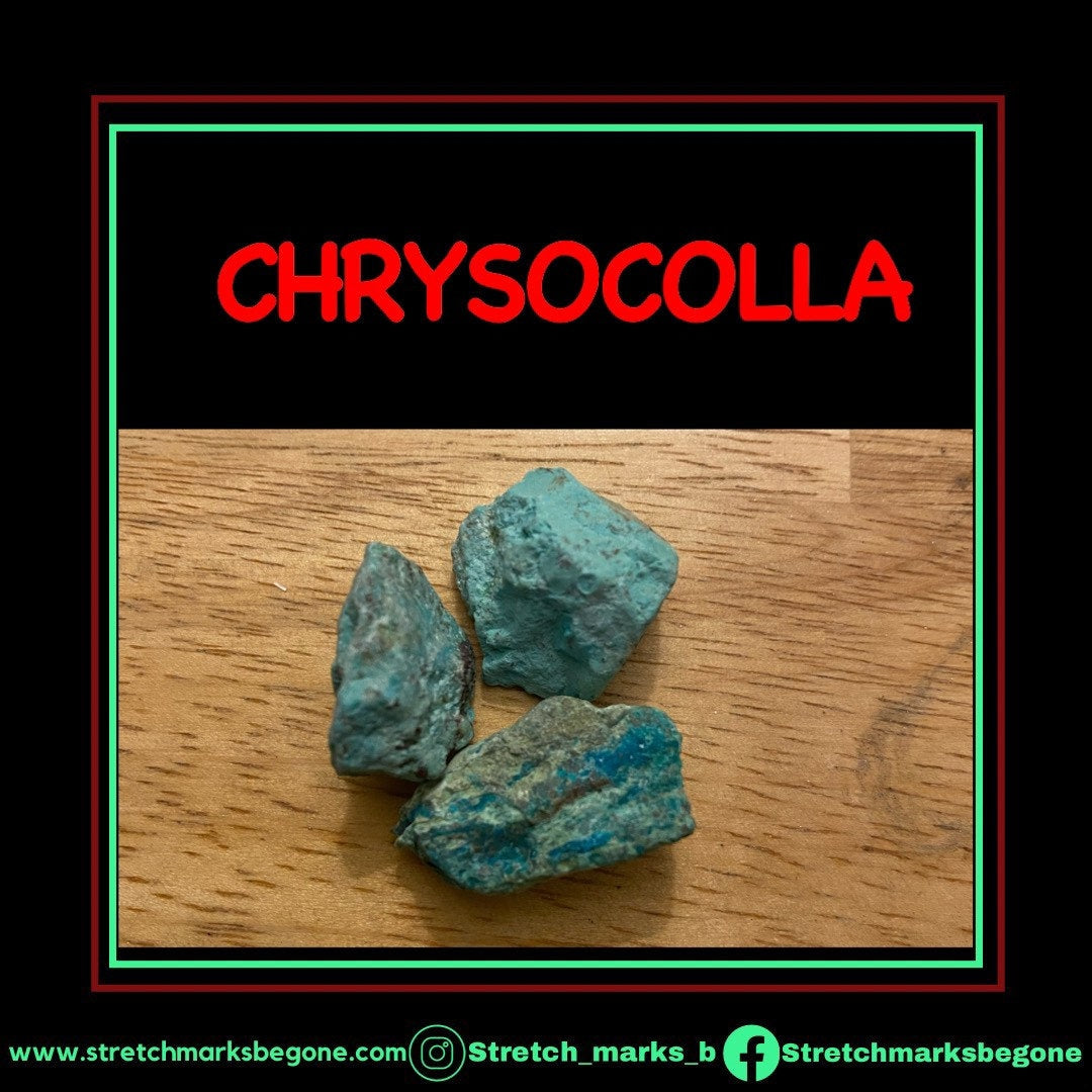 CHRYSOCOLLA Raw Gemstones - Stretchmarksbegone