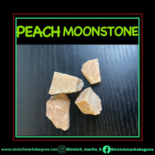 Peach Moonstone RAW Gemstones - Stretchmarksbegone